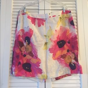 Loft Floral Pencil Skirt